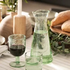 Glass Tumbler Bubble Green