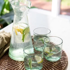 Glass Tumbler Bubble Green