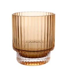 Glass Tumbler Optic Amber