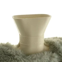 Hot Water Bottle with Faux Rabbit Fur Cover Green Haze