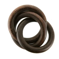 Interlinked Wooden Napkin Ring Dark