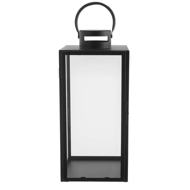 Lantern Steel Matte Black 40cm