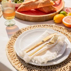 Melamine Dinner Plate Speckle White