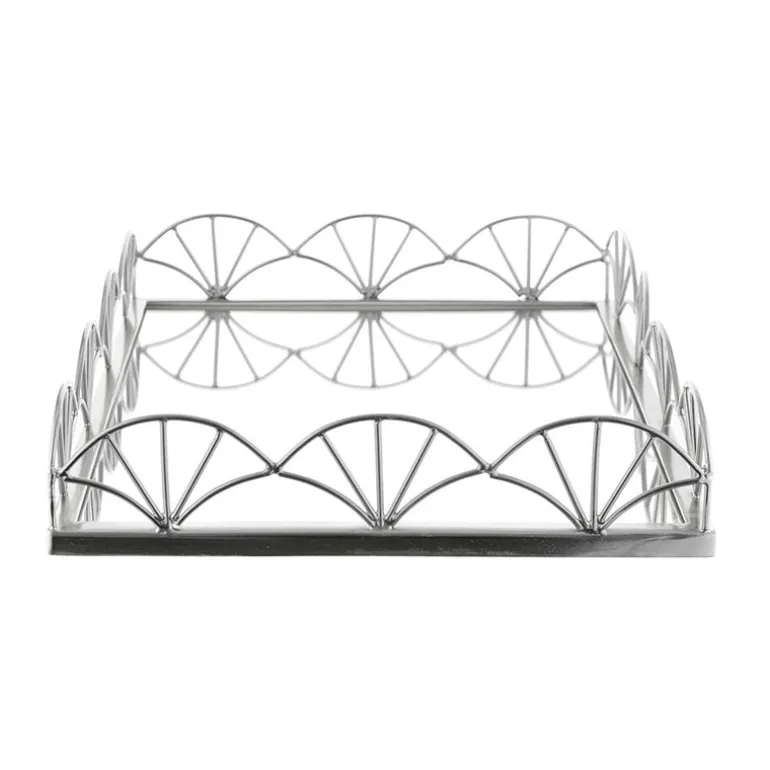 Mirror Base Tray Rectangle Nickel 45cm