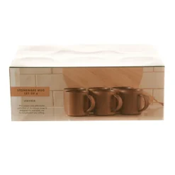 Mug Set Stoneware Straight Leather