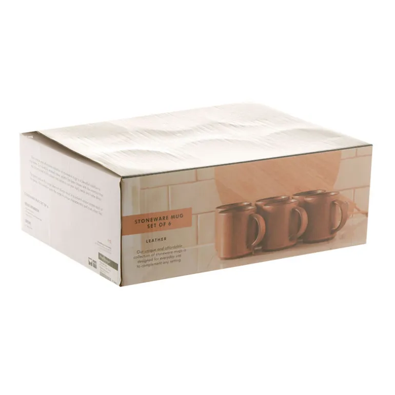 Mug Set Stoneware Straight Leather