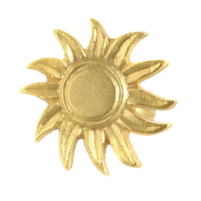 Napkin Ring Brass Sun