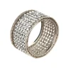 Nickel Crystal Napkin Ring Set