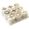 Noughts & Crosses Game Set Marble & Brass