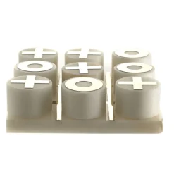 Noughts & Crosses Game Set Marble & Brass