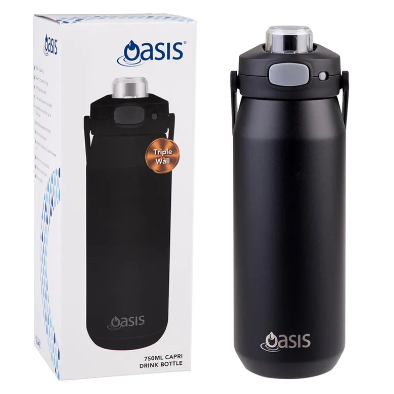 Oasis Ceramic Bottle Black