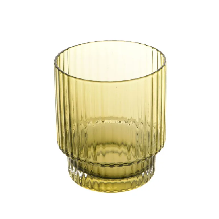 Optic Glass Tumbler Olive Green