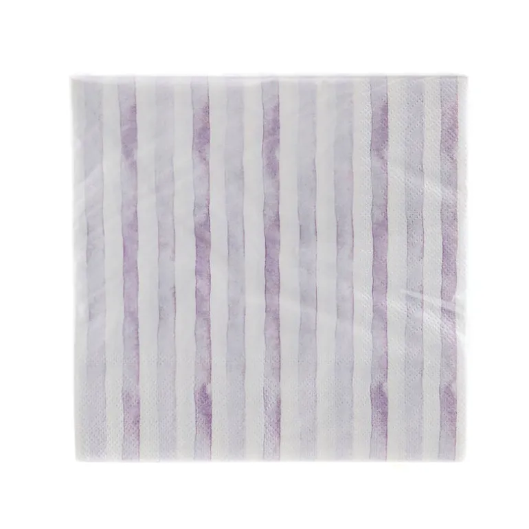 Paper Napkin Lilac Stripe Pack