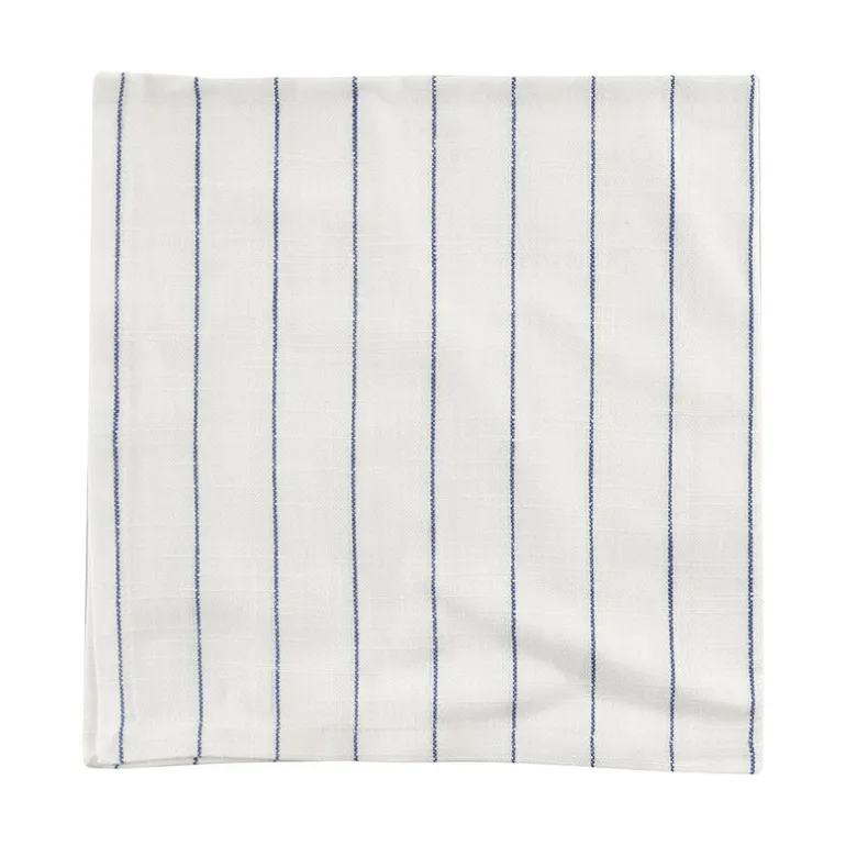Pinstripe Napkin White & Blue