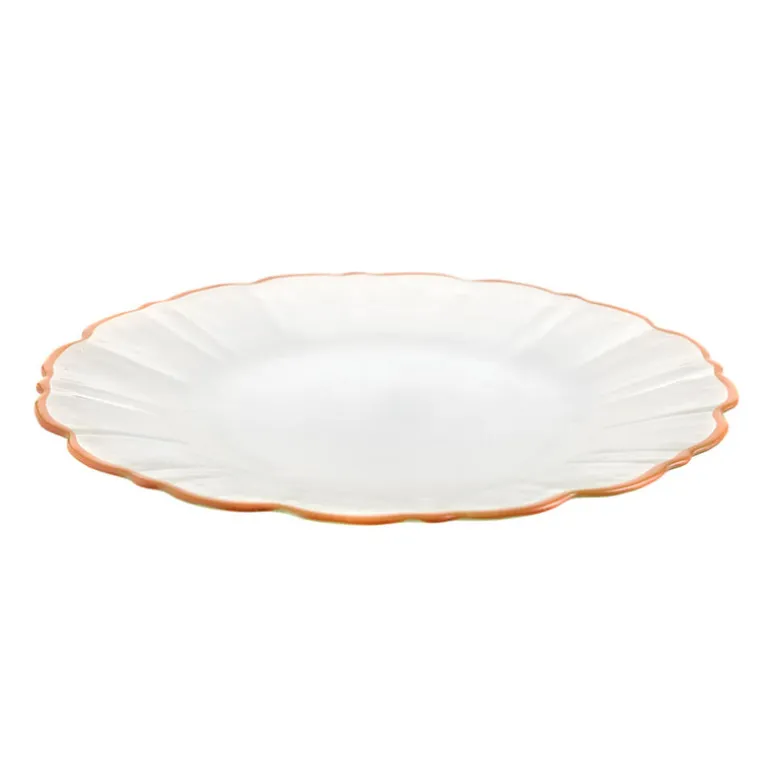 Plate Elegance Orange Rim