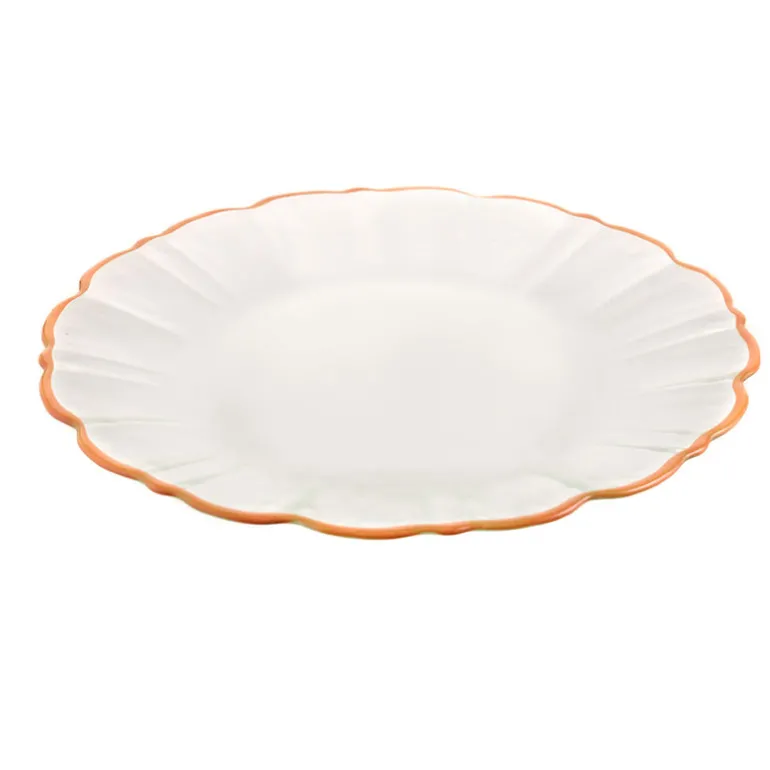 Plate Elegance Orange Rim