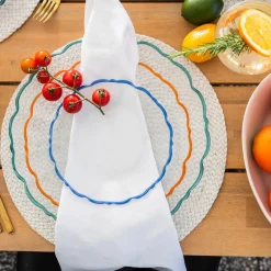 Plate Elegance Orange Rim