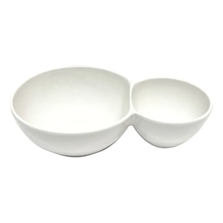 Porcelain Bowl with 2 Divisions 30cm