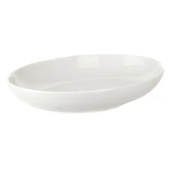 Porcelain Coupe Plate Oval White 28x20x5cm
