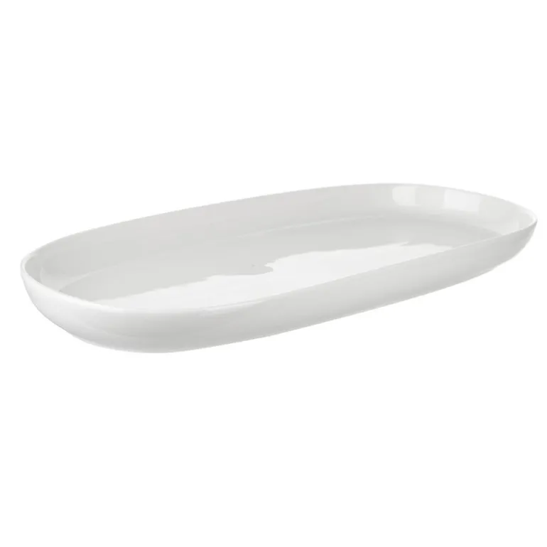 Porcelain Oval Serving Plate Medium