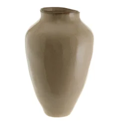Reactive Tan Urn Vase Large