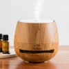 Rechargeable White & Woodgrain Ultrasonic Bluetooth Diffuser
