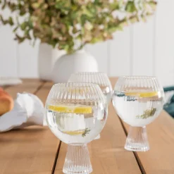Ribbed Heavy Base Shell Glass