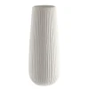 Ribbed Vase Vogue White 40cm