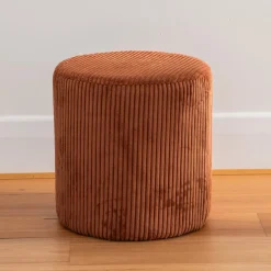 Rocket Ribbed Ottoman Rust