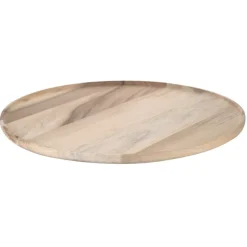 Round Acacia Wood Tray