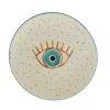 Round Ceramic Plate Evil Eye