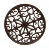 Round Kitchen Trivet Cast Iron Chocolate