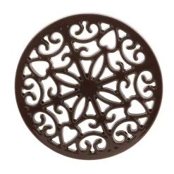 Round Kitchen Trivet Cast Iron Chocolate