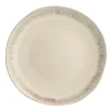 Round Platter Stoneware Grey Rim