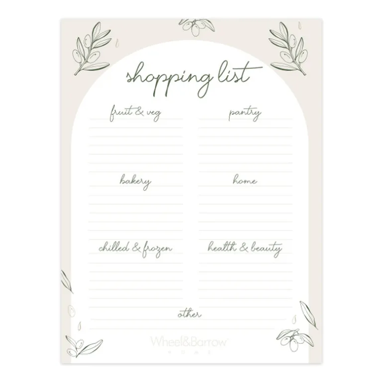 Shopping List Notepad