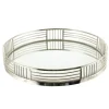 Silver Round Tray with Mirror Base