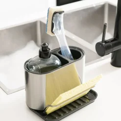 Stainless Steel Utensil Holder with Bracket