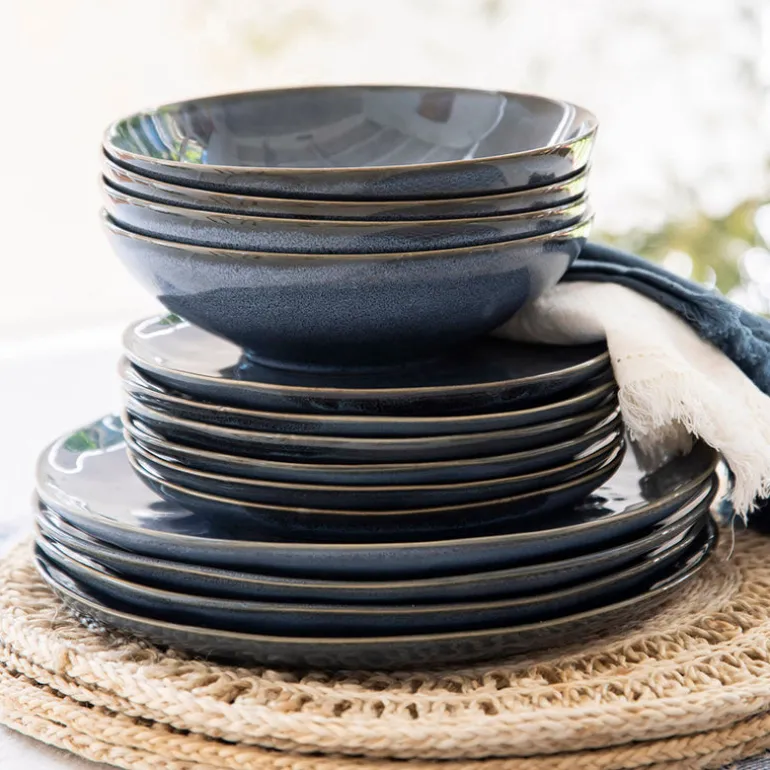Stoneware Dinner Plate Mediterranean Blue