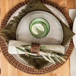 Stoneware Dinner Plate Olive Green