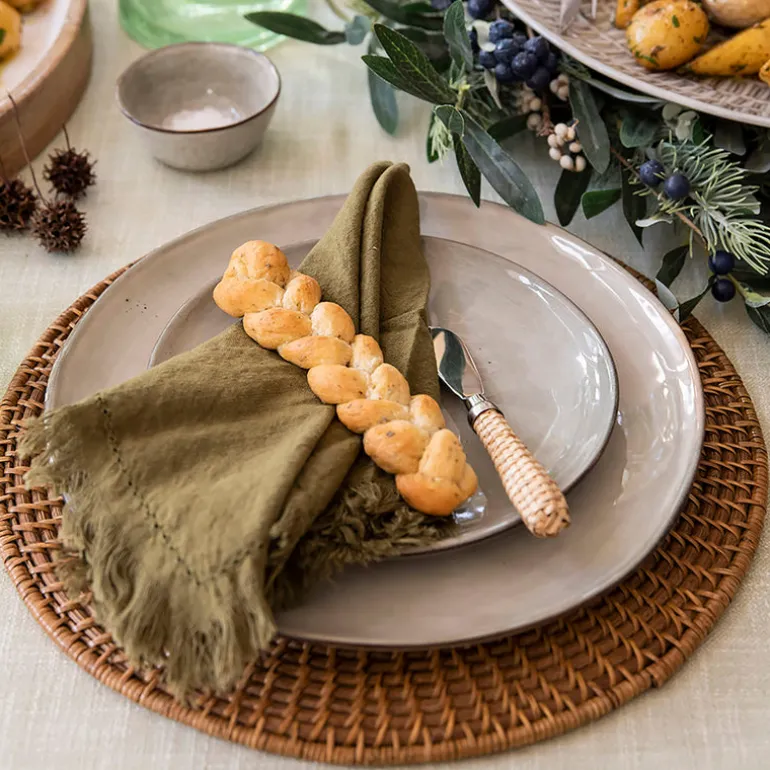 Stoneware Dinner Plate Olive Green