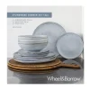 Stoneware Dinner Set Light Blue