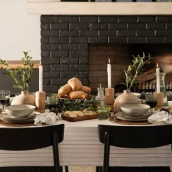 Stoneware Dinner Set Olive Green 12 Piece
