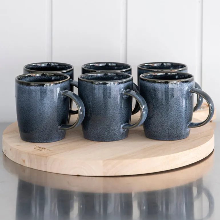 Stoneware Mug Set Mediterranean Blue