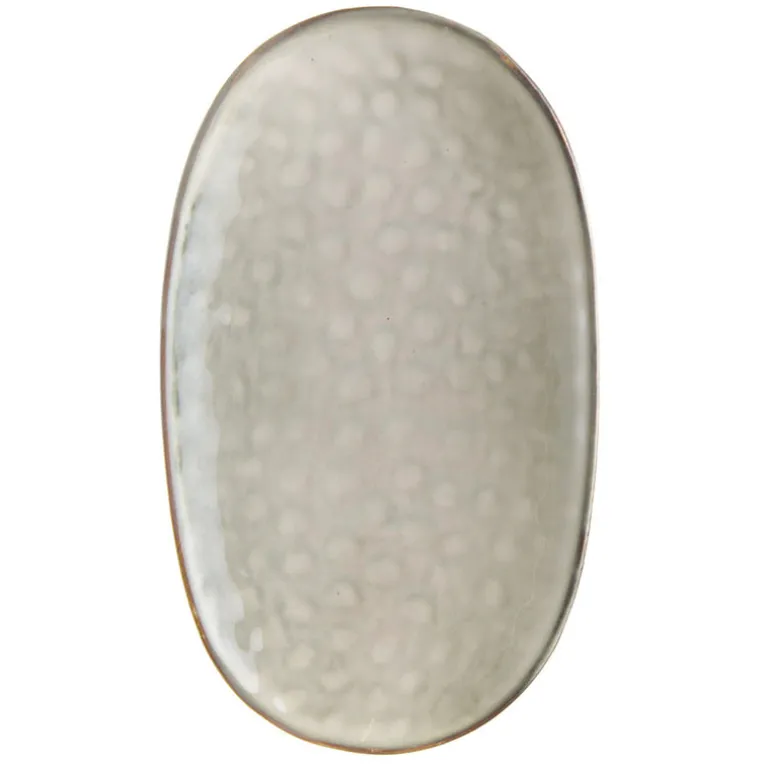 Stoneware Oval Platter Olive Green