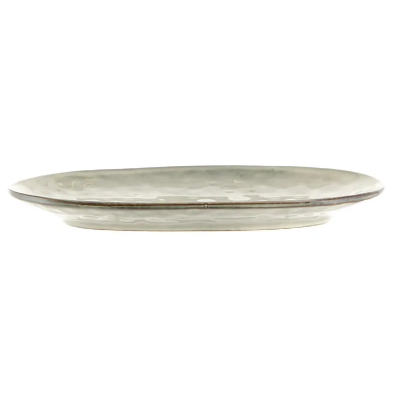 Stoneware Oval Platter Olive Green