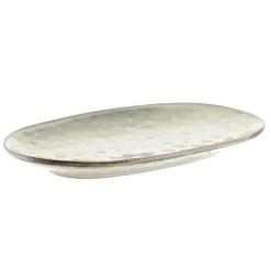 Stoneware Oval Platter Olive Green