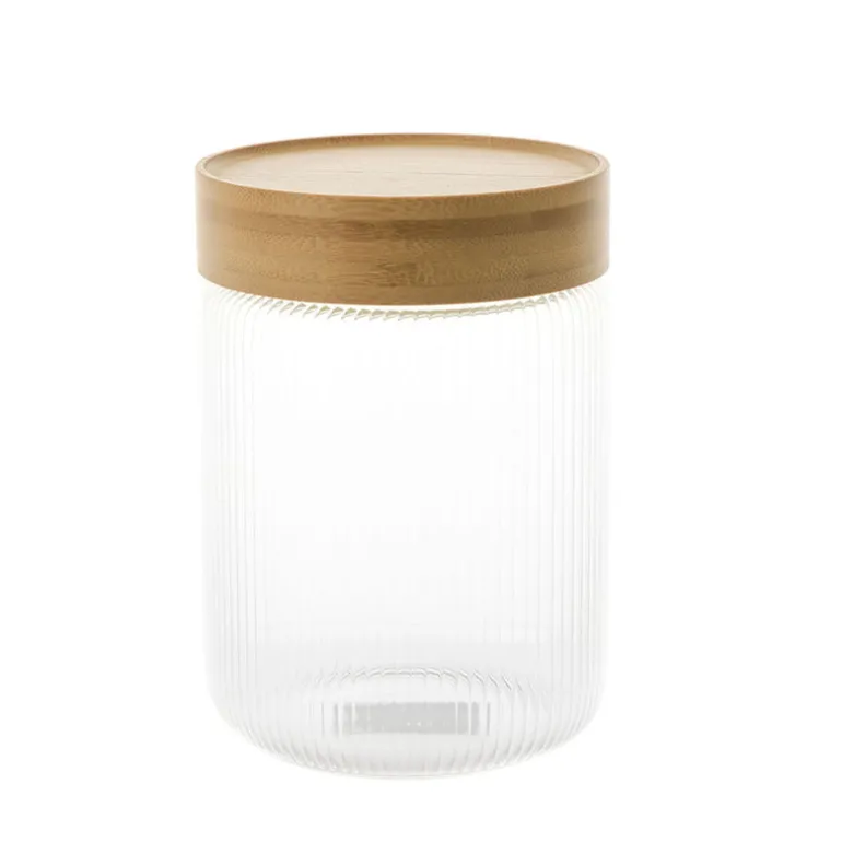 Storage Canister Ribber Glass M