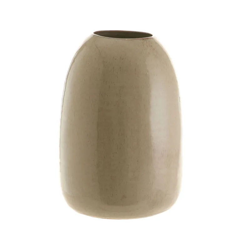Stumpy Vase Reactive Tan