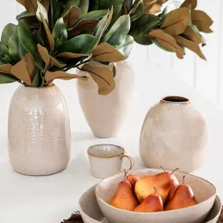Stumpy Vase Reactive Tan