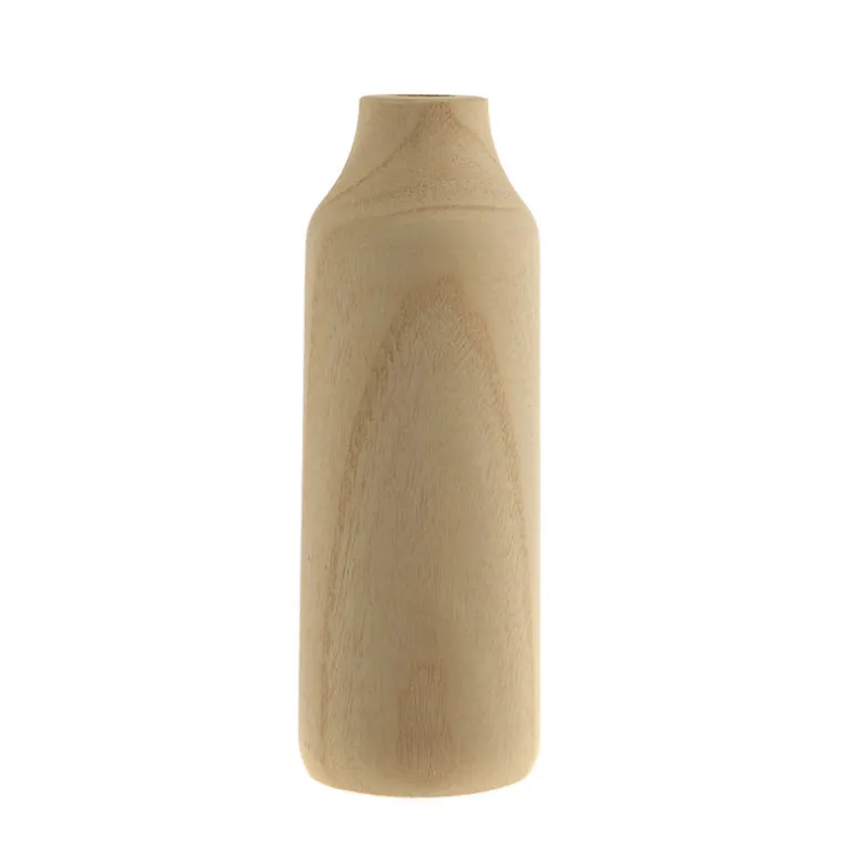 Tall Wood Vase